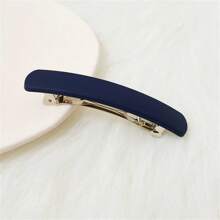 1 件全新哑光一体式弹簧夹，简约优雅大号半丸子发夹，纯色发饰，爪夹，发夹，发夹，发夹，发夹