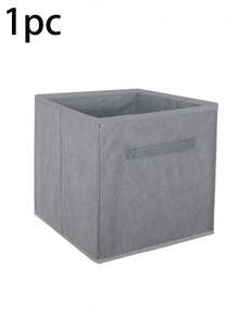 1pc Non-Woven Fabric Colorful Square Storage Box, Foldable Clothes Organizer Box, Multi-Functional Storage Solution - Multicolor - View 16
