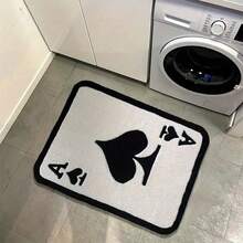 1pc Faux Wool Simple Creative Dollar Design Carpet, Fluffy Soft Comfortable Bedroom Sofa Bedside Rug, Home Decor Easy Care Rug Mat