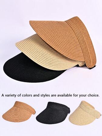 Sombrero de paja de Panamá tejido a mano 2025 nuevo para mujeres, sombrero de sol de verano, sombrero de ala ancha plegable para protección solar al aire libre, sombrero de sol deportivo de alta calidad adecuado para tenis, correr, ciclismo, fútbol, senderismo, golf, viajes, fitness