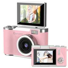 Fotocamera digitale, fotocamera ad alta definizione adatta per fotografia, registrazione video, messa a fuoco automatica, fotocamera ad alta risoluzione, anti-shake, zoom digitale 8x e fotocamere digitali, adatta come regalo di compleanno, Capodanno e Natale per principianti adulti