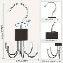 Giá treo thắt lưng da xoay 360 độ - Giá treo đa năng dùng để sắp xếp thắt lưng, khăn quàng cổ, cà vạt, trang sức và phụ kiện trong tủ quần áo - Móc kim loại bền chắc, giải pháp tiết kiệm không gian cho tủ quần áo gia đình và ký túc xá, dễ dàng tiếp cận và sắp xếp gọn gàng trong không gian nhỏ. - Nhiều màu - Xem 4