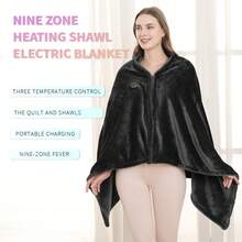 1pc Electric Heated Shawl Wrap + USB Powered Wearable Heating Pad For Knees, Suitable For Office Nap, Living Room Sofa
