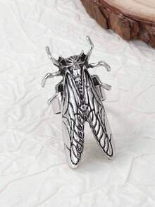 1pc Retro Insect Opening Ring Animal Beetle Cicada Punk Openable Adjustable Ring Women's New Daily Jewelry Accessories Gifts - Insect Open Ring - View 8