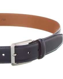 Bruno Magli Dante Leather Belt - Màu xanh lam - Xem 3