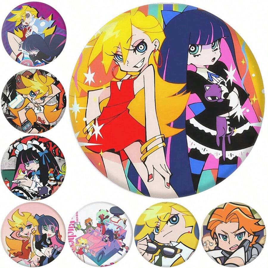 1 件全新 PANTY & STOCKING 带 GARTERBELT 徽章动漫周边 - Gainax 的新作品 - PANTY & STOCKING 徽章周边 - 用衣服变身的天使 - 完美的礼物 - 生日礼物 - 节日礼物 - 季节性礼物 - 圣诞礼物 - 配饰 - 彩色 - 查看 1