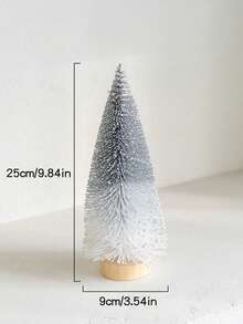 1pc/3pcs Mini Gradient Christmas Tree Decorative Ornament, Artificial Bottle Brush Christmas Tree With Wooden Base, Suitable For Christmas Decoration, Christmas Party, Home Desktop Decor And Photography Decoration, Home Decor, Christmas Decor, Room Decor - Multicolor - View 12