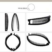 4个/2个/1个 简约15厘米鱼尾发爪夹，优雅竖款高马尾扭转香蕉夹，适用于发髻、波浪卷、马尾等发型，春夏新品，送礼佳品，发爪夹，发夹，发卡，发饰，头饰，发卡，假日旅行 - 彩色 - 查看 3