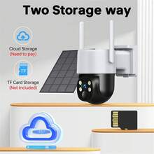 5G Outdoor Solar-Powered Security Camera, 4MP High-Definition Picture Resolution, Powered By USB Or Solar Panel, 350° Horizontal Rotation And Vertical Pitch Angle, Human Infrared Detection Function, Color Night Vision Function, Wireless Monitoring IP Camera, Suitable For Home Security, Outdoor Farms And Remote Monitoring. - Multicolor - View 8