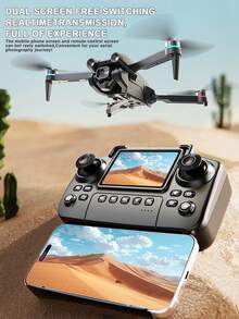 4DRC New K9 MAX Upgraded Aerial Drone Remote With Real-Time Display | 4-Axis Brushless Motors | HD Dual Cameras (Photo/Video) Optical Flow Hover | One-Key /Landing/Roll – Easy For Beginners Perfect Multirotor RC Aircraft & Flying Toy For Indoor/Outdoor/Party Fun & Races WiFi & 2.4GHz | Ideal Birthday, Christmas & Halloween Gift - Black - View 3