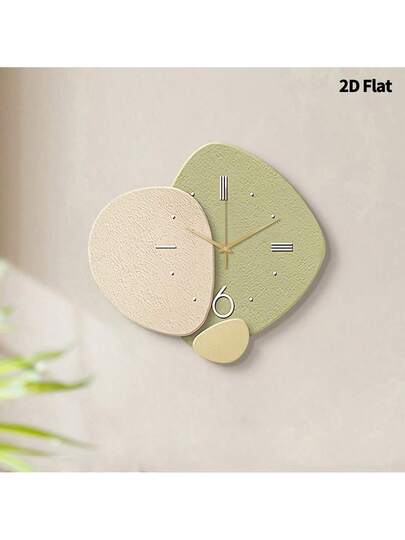 2D Flat 1pc Creative Moderne High End Home ation Wand Clock, Ultra Quiet Quartz Movement, No Ticking Sound, Painting Klok Living Room, Bedroom Office, able Watch, Unique Personalized, Clear Reading Time, In Bedroom, Studio, Room