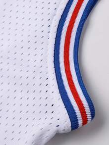 Man,10 White Basketball Jersey, Round-Neck Casual Embroidered Vest, Training And Competition Uniform - 白色 - 查看 3