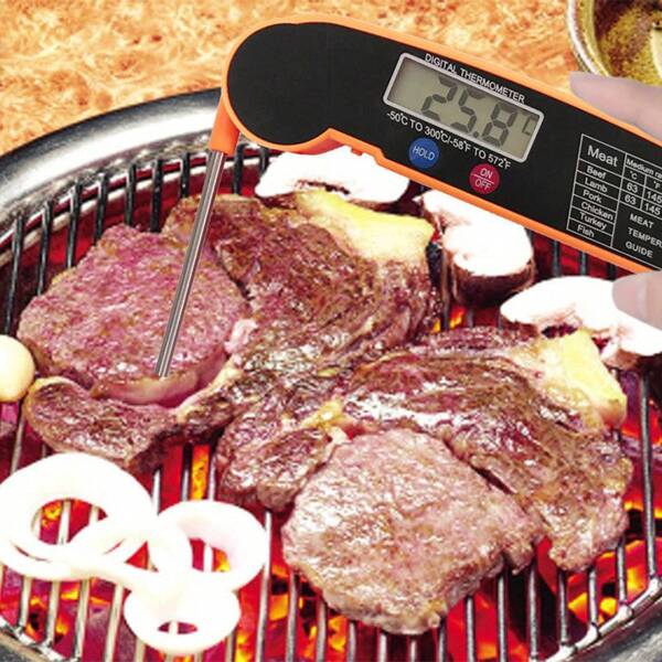 Aimall Meat Thermometer Digital - Instant Read Food Thermometer For Cooking Grilling Air Fryer Griddle Probe Kitchen Gadgets Essentials BBQ Accessories Grill Gifts For Men Him Dad Birthday