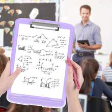 Carpeta Portapapeles Papeleta Almacena Tabla Clip Carta - Púrpura malva - Ver 4