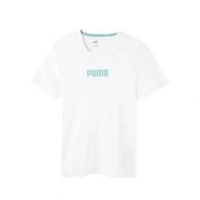 Puma 女款网眼背部跑步训练短袖T恤 52163402 - 白色 - 查看 1
