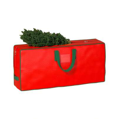 1 PIEZA Bolsa de almacenamiento para árbol de Navidad, capaz de almacenar árboles de Navidad desmontables de hasta 7.5 pies/9 pies de largo, equipada con asas reforzadas duraderas y cremalleras dobles - Material impermeable que puede evitar el polvo, la humedad y los insectos, edición limitada de vacaciones, Bolsa de almacenamiento para árbol de Navidad
