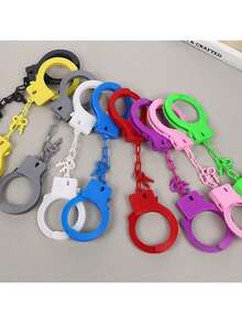 1pc Color Resin Material Handcuffs Set - Perfect For Outdoor Entertainment, Fun And Power Free, Carnival Party Atmosphere Toys - Multicolor - View 3