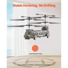 RC Helicopter, 2.4GHz Military Remote Control Helicopter, 3.5 Channel RC Airplane For Kid, 20 Mins Flight Time, One-Key Take Off/Landing & LED Lights, Flying Plane Toys For Kids Ages 8 And Up - màu xanh lá - Xem 3