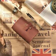 1 件定制复古 PU 皮革商务办公会议笔记本、可拆卸活页记事本、日记本、日志本 - 彩色 - 查看 6