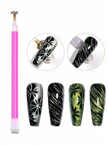 12pcs/Set Multi-Functional Strong Magnetic Stick Set, Suitable For Cat Eye Gel Nail Polish, Magnetic Tools, Magnetic Pen, Nail Art Design, Glitter Effect, Magic Nail Art Tools - Multicolor - View 4