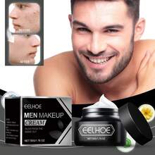 EELHOE Men's No-Makeup Cream Long Lasting Hydrating Oil-Control Concealer Nourishing Improve Rough Dry Skin Moisturizing Brightening Tightening Rejuvenate Face Care Cream - 黑色 - 查看 1