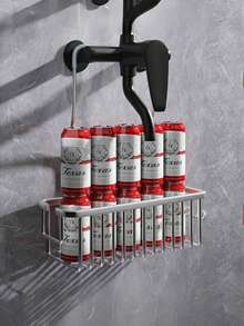 1 pezzo Portaoggetti da appendere per il bagno, Scaffale portaoggetti da bagno, Cestino portaoggetti da bagno, Portaoggetti per shampoo e gel doccia, Accessori da bagno, Organizzazione e archiviazione per il bagno