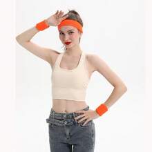 Bộ 3 món băng đeo cổ tay và băng đô thể thao - Bộ băng đeo cổ tay và băng đô unisex, phù hợp cho tập luyện, lễ hội Halloween và các dịp khác, thích hợp cho trang phục mùa hè. - Nhiều màu - Xem 14