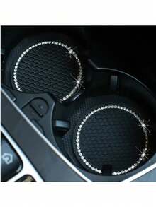 2pcs Silicone Anti-Slip Car Cup Holders, Waterproof Car Cup Mats - Pink - View 5