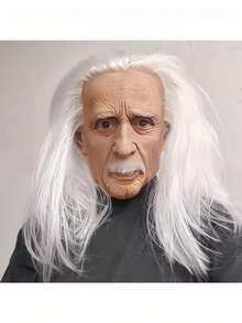 3D硅胶老人面具，成人硅胶面具，男士乳胶逼真面具，万圣节恐怖全头乳胶面具，恐怖万圣节乳胶面具，恐怖派对老太太乳胶面具，适合角色扮演