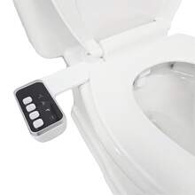 专用于马桶的智能马桶盖，非电动双喷嘴智能马桶盖，自清洁可调节水压，适用于前后清洁，最佳水压调节，浴室配件，浴室工具 - 銀白色 - 查看 9