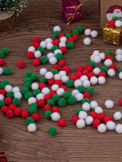 600 st/påse julpompoms i livfulla färger - mjuka, fluffiga och färgglada dekorativa bollar med konfetti för fest, gör-det-själv-pyssel och juldekorationer - perfekt för kreativa projekt och festlig atmosfär