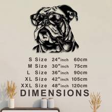 Bulldog Pipe Metal Wall Art, Big Boss Metal Wall Art, Dog Lovers Unique Birthday Gift, Gift For Her, Bedroom Metal Wall Art, Bar Metal Sign{ Botanical Metal Wall Wall Hanging Metal Wall Decor For Office - 黑色 - 查看 5