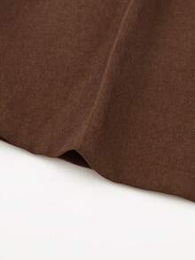 EARO Women's OL Style High-End Fashion Casual High-Waisted Straight-Leg Slimming Solid Color Wide-Leg Suit Pants, Comfortable With Belt, Relaxed & Elegant, Autumn/Winter, Khaki - Cà phê nâu - Xem 5