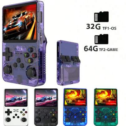 R36S Retro Handheld Game Player Linux System 3.5 Inch Ips Screen Portable Pocket Video Player Mini Game Console Built In 15000+Games Handheld Games Bl