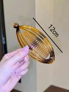 4个/2个/1个 简约15厘米鱼尾发爪夹，优雅竖款高马尾扭转香蕉夹，适用于发髻、波浪卷、马尾等发型，春夏新品，送礼佳品，发爪夹，发夹，发卡，发饰，头饰，发卡，假日旅行 - 彩色 - 查看 12