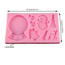 1 Stück Weihnachtsschneemann Abzeichen Dekorations-Formform, DIY Räucherstäbchen/Handwerk/Party Dekorations Aufkleber Silikon Formform, einfach zu entformen