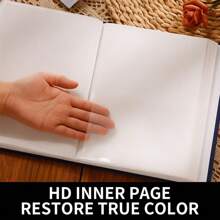 6-Inch Photo Album Holds 200 Photos, Minimalist Scrapbook With Insertable Pages, Family Album & Couples Memories, Suitable For Home, Couples, And Events. Perfect Gift For Easter, Halloween, And Thanksgiving.