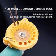 Manual Drill Bit Sharpener Jig For Angle Grinder | Fits 3-12.5mm Bits, No Electricity, Plastic Body & Quick-Release Lock (100mm)