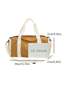 1pc Large Capacity Tote Bag, Fashion Gift, Suitable For Travel, School, Vacation Gym Bag Overnight Bag Large Tote Bag - Multicolor - View 9