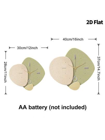 2D Flat 1pc Creative Moderne High End Home ation Wand Clock, Ultra Quiet Quartz Movement, No Ticking Sound, Painting Klok Living Room, Bedroom Office, able Watch, Unique Personalized, Clear Reading Time, In Bedroom, Studio, Room view 3