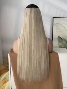 Clip In Hair Extensions Blonde Color 7 PCS Set 24 Inch Long Straight Hair Extension For Women Full Head Synthetic Hair Extensions Hairpieces