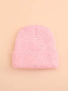 1pc Baby Solid Color Knitted Hat, Fashionable Casual Warm Knitted Cap, Adjustable Suitable For Baby Boys And Girls In Autumn/Winter - Multicolor - View 16