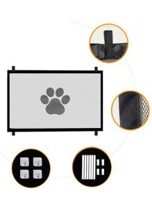 Freestanding Pet Divider Fence, Portable Folding Dog Barrier Net Enclosure