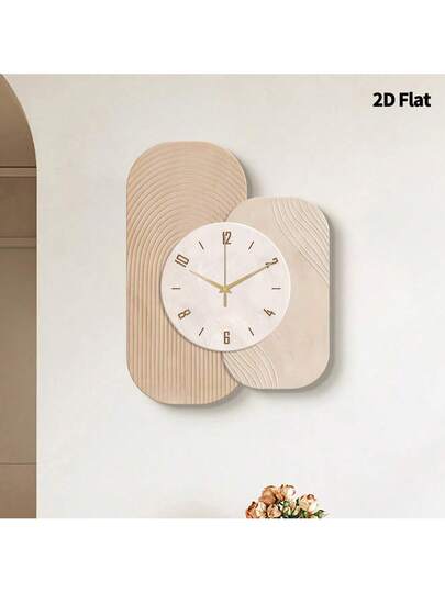 2D Flat 1pc Verlichting Luxe Moderne Creativity Wand Clock, Ultra Quiet Quartz Movement, No Ticking Sound, ation Painting Klok Living Room, Bedroom Office, able Watch, Unique Personalized, Clear Reading Time, In Bedroom, Studio, Ho Study, Kitchen Cafe, Perfect Family Friends Home Room view 7