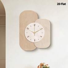 2D Flat 1pc Light Luxury Modern Creativity Wall Clock, Ultra Quiet Quartz Movement, No Ticking Sound, Quiet Decoration Painting Wall Clock For Living Room, Bedroom And Office, Fashionable Bedroom Clock Decoration Wall Watch, Unique Personalized, Ultra Clear Reading Time, Suitable For Clock Decoration In Living Room, Bedroom, Office, Studio, House, Study, Kitchen And Cafe, Perfect Decoration Gift For Family And Friends Home Decor Room Decor