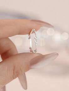 1 Peça Anel de Dedo do Pé em Prata Esterlina 925 com Laço, Anel de Infinito para Mulheres e Meninas, Anel com Laço Ajustável, Anel de Amizade e Promessa