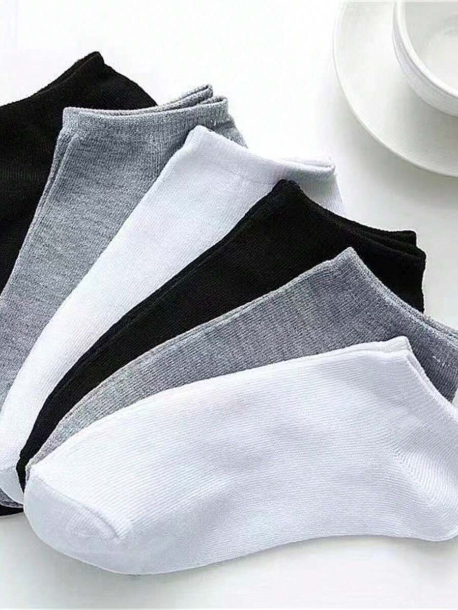 Kit 6 Pairs Unisex Youth Short Socks Summer 35-40 - Nhiều màu - Xem 1