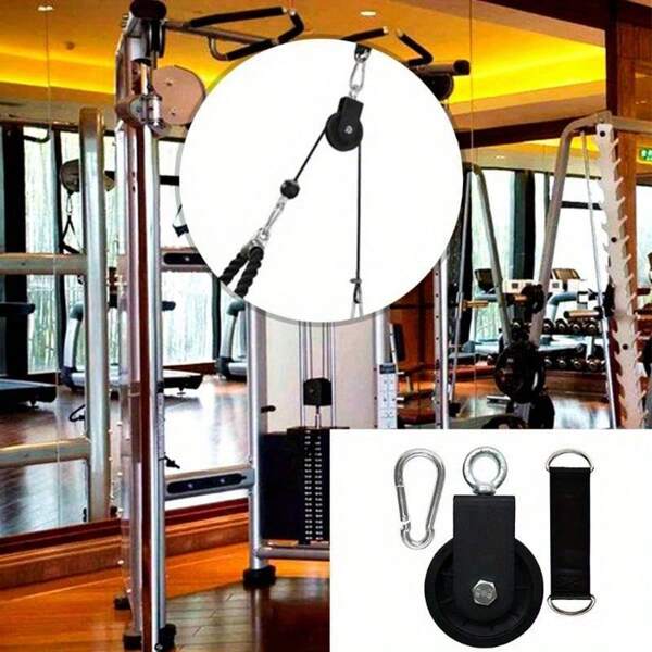3 pièces Poulie d'entraînement de musculation, machine d'entraînement de la force en acier inoxydable silencieuse, équipement de fitness à domicile robuste, galet de levage à rotation 360°, convient pour l'entraînement de la force dans la salle de gym, les exercices de musculation et l'entraînement de la construction musculaire. La poulie roule en douceur, est robuste, un choix idéal pour les passionnés de fitness, un cadeau délicat pour les proches et les amis