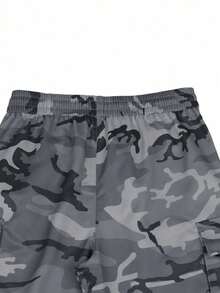 1 件青少年男童迷彩工装裤，带口袋 - 弹性休闲户外工作服，四季舒适，常规版型，适合玩耍和运动，男童裤子，四季长裤，实用口袋设计，耐用童装，适合户外，适合返校