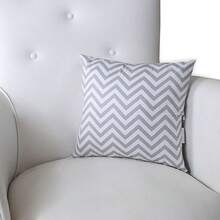 Printed Decorative Pillow With Full Zipper, Super Washable - Chevrom - Xem 1